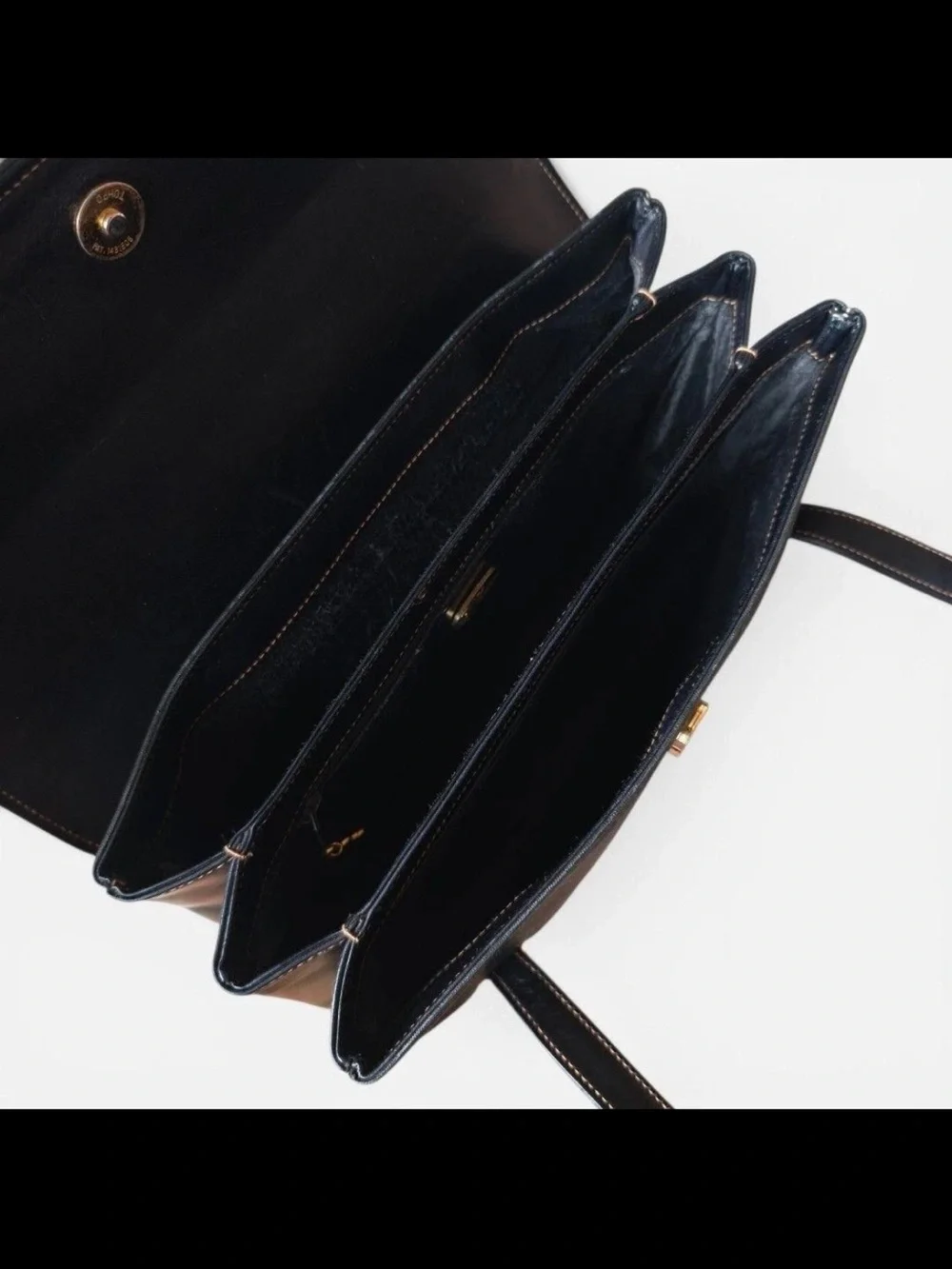 Gucci Black Monogram Satchel with Gold-Tone Oval Emblem